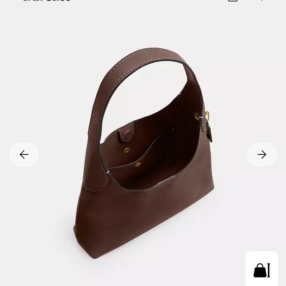 Coach Brooklyn 28 Dark Brown Leather Shoulder Bag - Picture 4 of 4